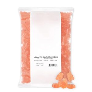 Albanese Pink Grapefruit Gummi Bears 5lb Bag Bulk